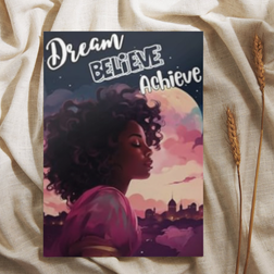 Dream Believe Achieve: Journal for Girls